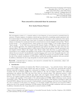Non-concord in existential there be sentences