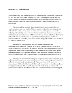 Qualities of a Good Advisor - Unitarian Universalist Association