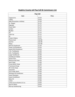 Commissary Price List