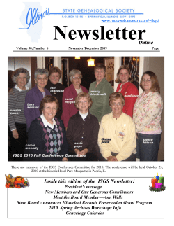 November - December 2009 Issue - RootsWeb