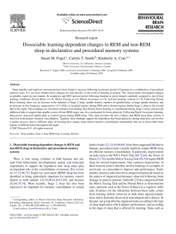 Dissociable learning-dependent changes in REM