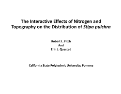 The interactive effects of nitrogen and topography on the - Cal-IPC