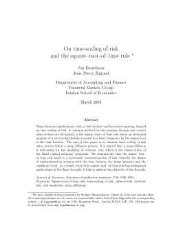 On time-scaling of risk and the square&ndash;root&ndash;of&ndash;time rule