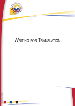 Writing for translation
