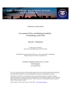 Government Policy and Banking Instability