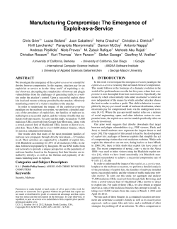 Manufacturing Compromise: The Emergence of Exploit