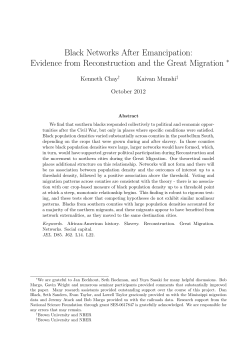 Seminar Paper - Centre for Research and Analysis of Migration