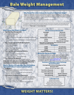 Bale Weight Management - The National Cotton Council