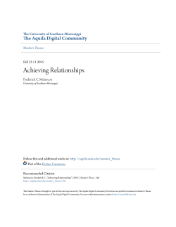 Achieving Relationships - The Aquila Digital Community