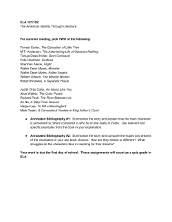 ELA 101/102:аа The American Identity Through Literature For