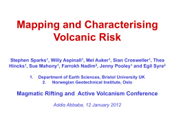 Mapping and Characterising Volcanic Risk