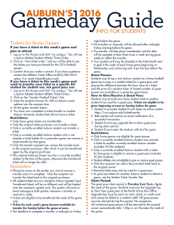 Gameday Guide - Auburn University