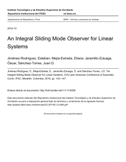 An Integral Sliding Mode Observer for Linear Systems