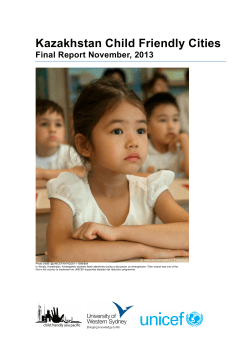 Kazakhstan Child Friendly Cities