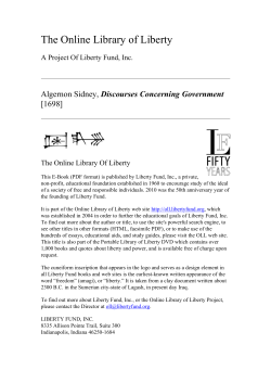 Online Library of Liberty: Discourses Concerning Government