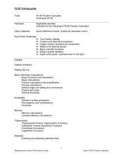 FX 65 Training guide