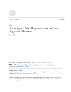 Sports Agents: Ethical Representatives or Overly