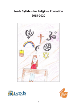 Leeds Syllabus for Religious Education 2015-2020