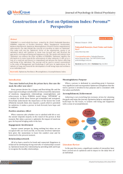 Construction of a Test on Optimism Index: Peroma