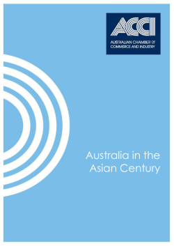 Australia in the Asian Century - Australian Chamber of Commerce