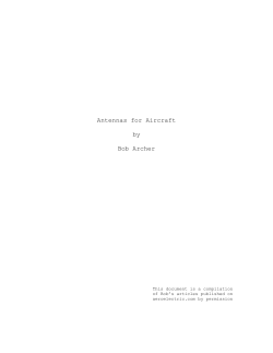 Antennas for Aircraft by Bob Archer