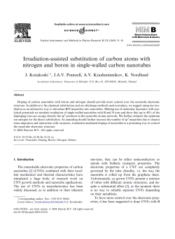 Irradiation-assisted substitution of carbon atoms with nitrogen and
