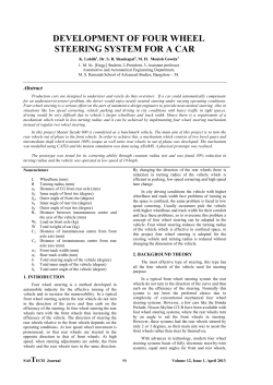 development of four wheel steering system for a car