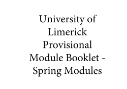 Erasmus + Academic Module Booklet Spring pdf