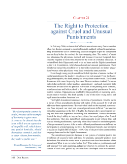 Our Rights, Chapter 21: The Right to Protection Against Cruel and