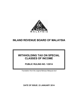 inland revenue board of malaysia withholding tax on special classes