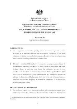 Institute for Government - Courts and Tribunals Judiciary