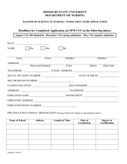 Access the nurse educator application packet