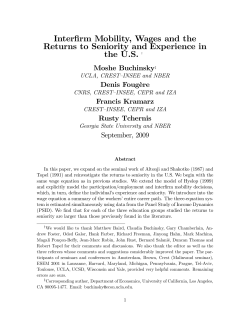 Interfirm Mobility, Wages and the Returns to Seniority and