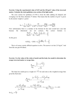 Exercise: Using the experimental value of 0.25 and the 48 kg/m