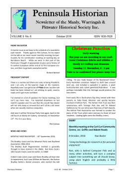 Christmas Function - Manly, Warringah and Pittwater Historical Society