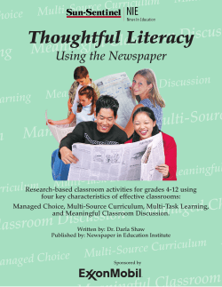 Thoughtful Literacy Using the Newspaper-Grades 4