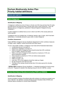 DBAP Habitat Definitions - Durham Biodiversity Partnership