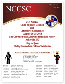 April - North Carolina Child Support Council