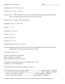 1.) Evaluate