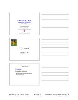 Hypnosis - Henderson State University