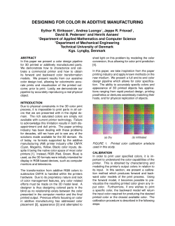 designing for color in additive manufacturing