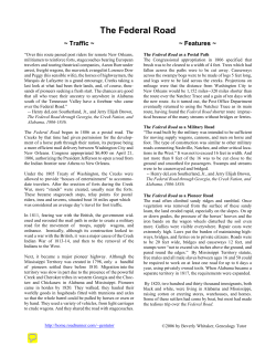 The Federal Road - RootsWeb: Freepages