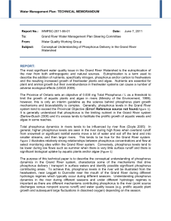 Conceptual Understanding of Phosphorus Delivery in the Grand