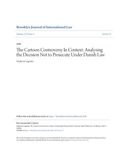 The Cartoon Controversy In Context: Analyzing the