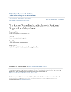 The Role of Attitudinal Ambivalence in Residents` Support for a