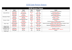 GCSE Revision Classes