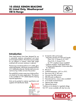 10 JOULE XENON BEACONS UL Listed Only, Weatherproof XB16