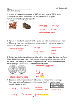 Hwk. #13 Density Name_____________________ CC Geometry R