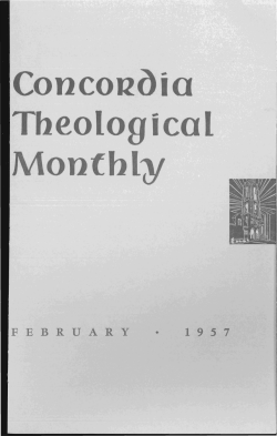 Theological Montbly - Concordia Theological Seminary