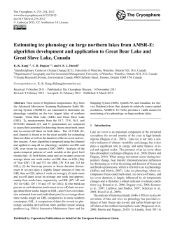 Estimating ice phenology on large northern lakes